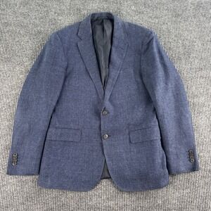 Rodd & Gunn Sport Coat Medium Blue Wool Linen Hopsack Heritage Guabello Italy
